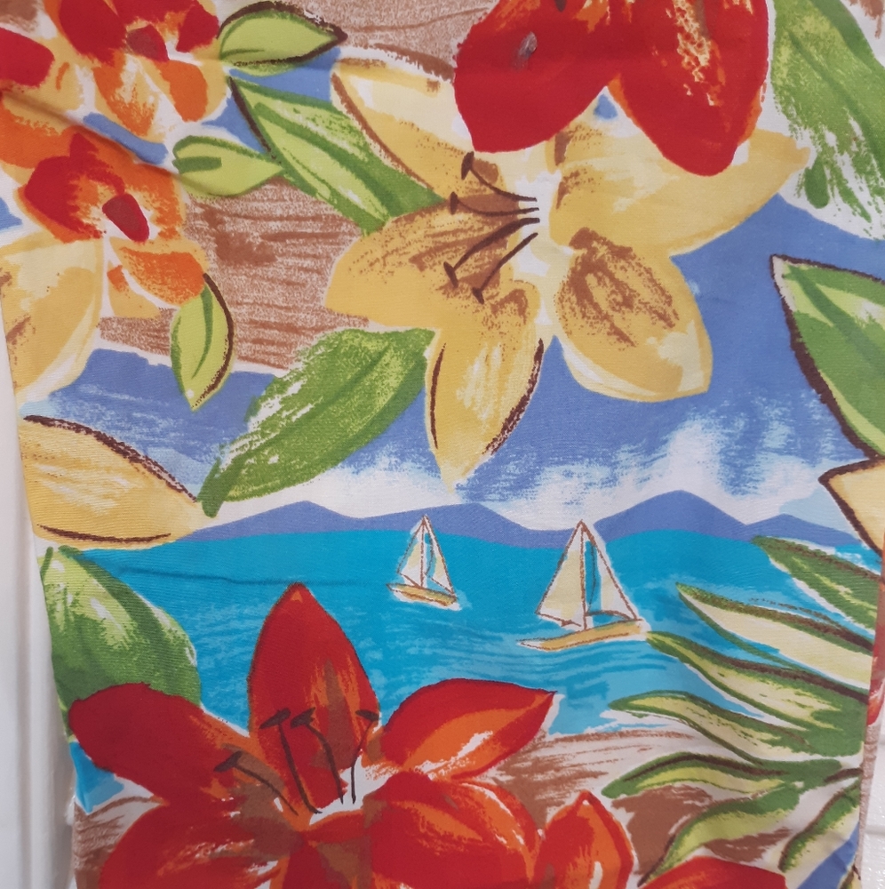 Hilfiger vtg tropical cotton capri pants sz 7 *A - Picture 9 of 10